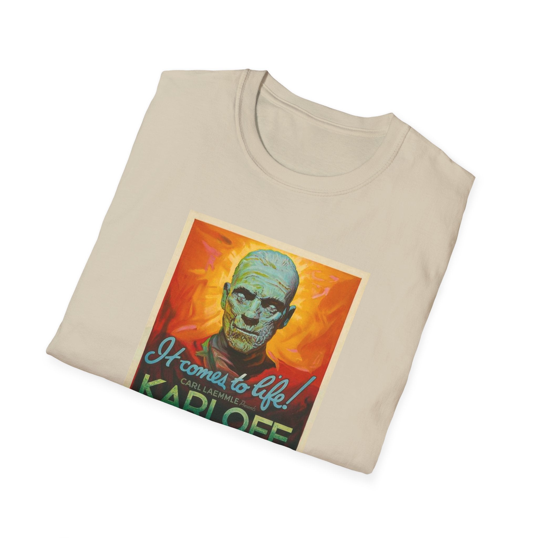 Mummy Movie Poster T‑Shirt — "It Comes to Life!" Classic Boris Karloff Horror Tee