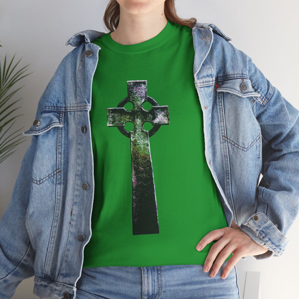 Celtic Cross T-Shirt — Vintage Stone Cross Graphic Tee