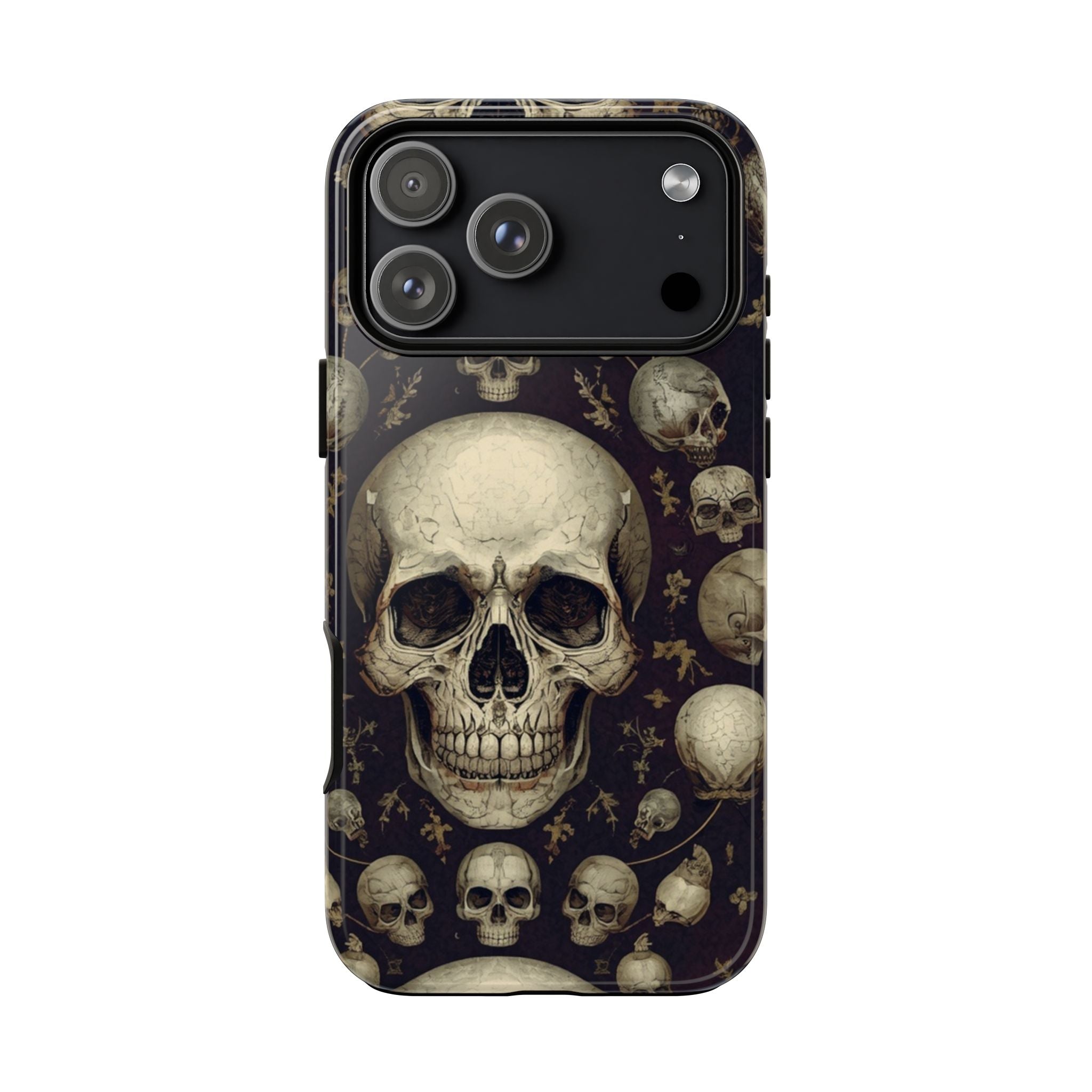 Skull Pattern Phone Case — Gothic Vintage Skull Design for iPhone