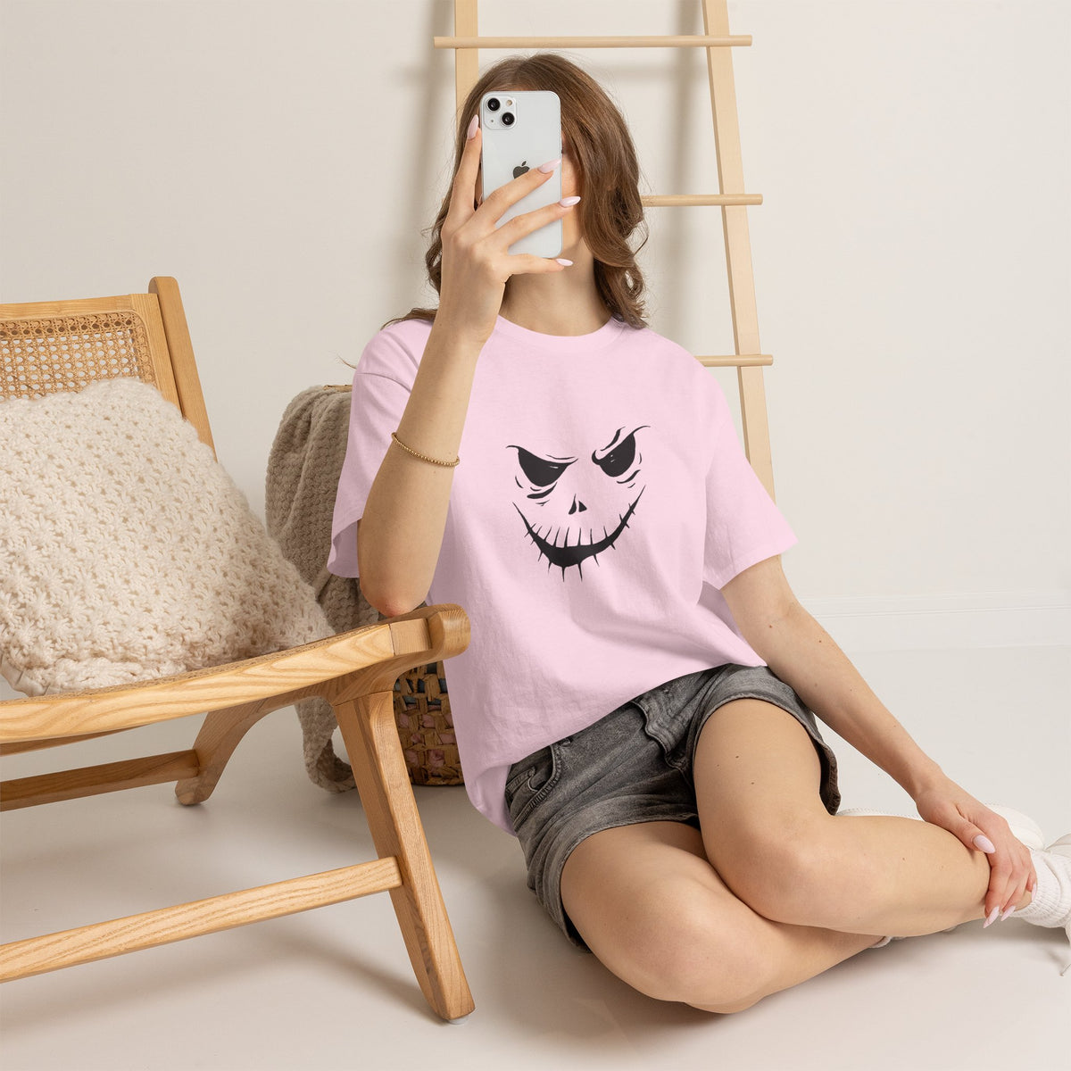 Spooky Grin T-Shirt — Jack Skellington-Inspired Halloween Tee