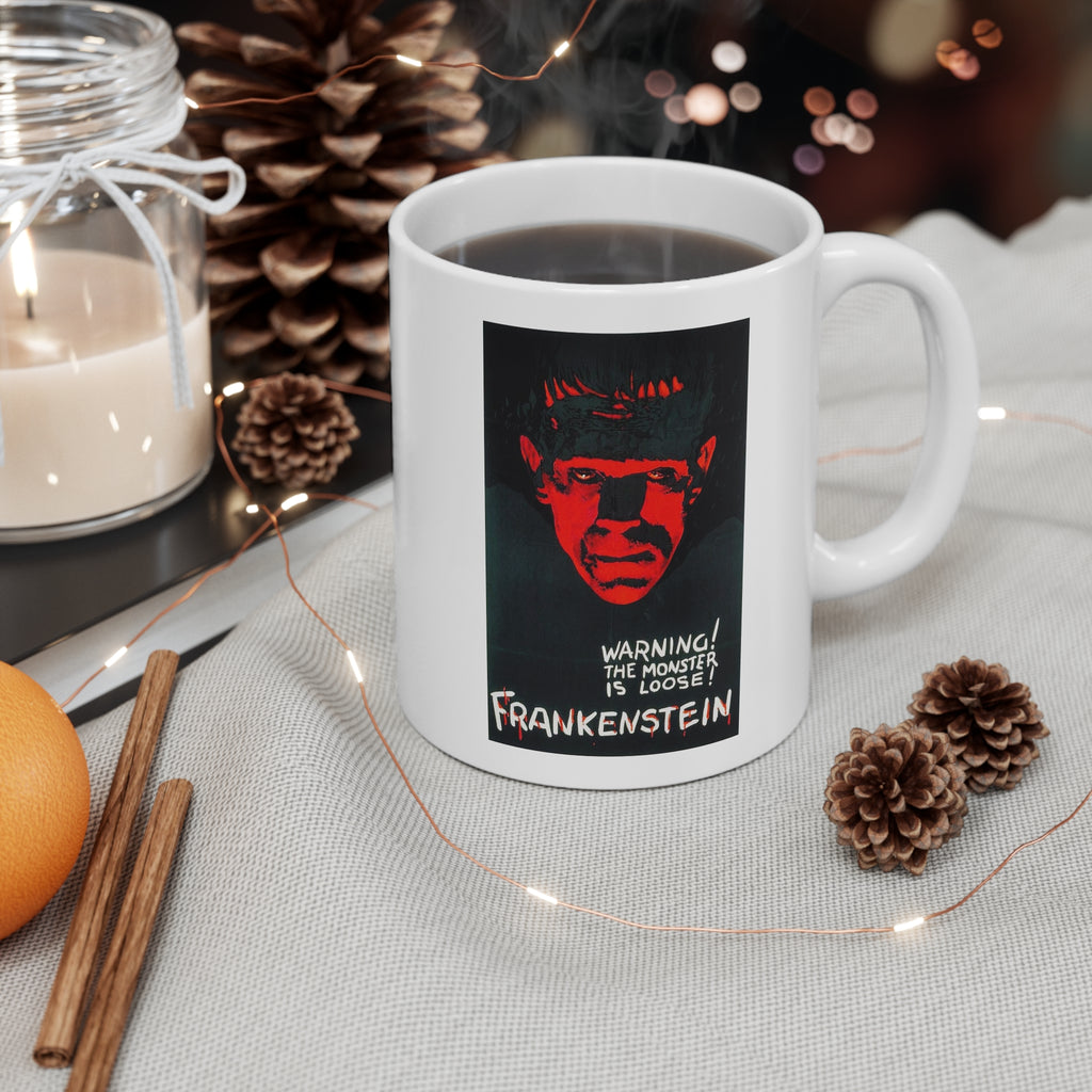 Frankenstein Poster Mug — Vintage Horror Movie Coffee Cup