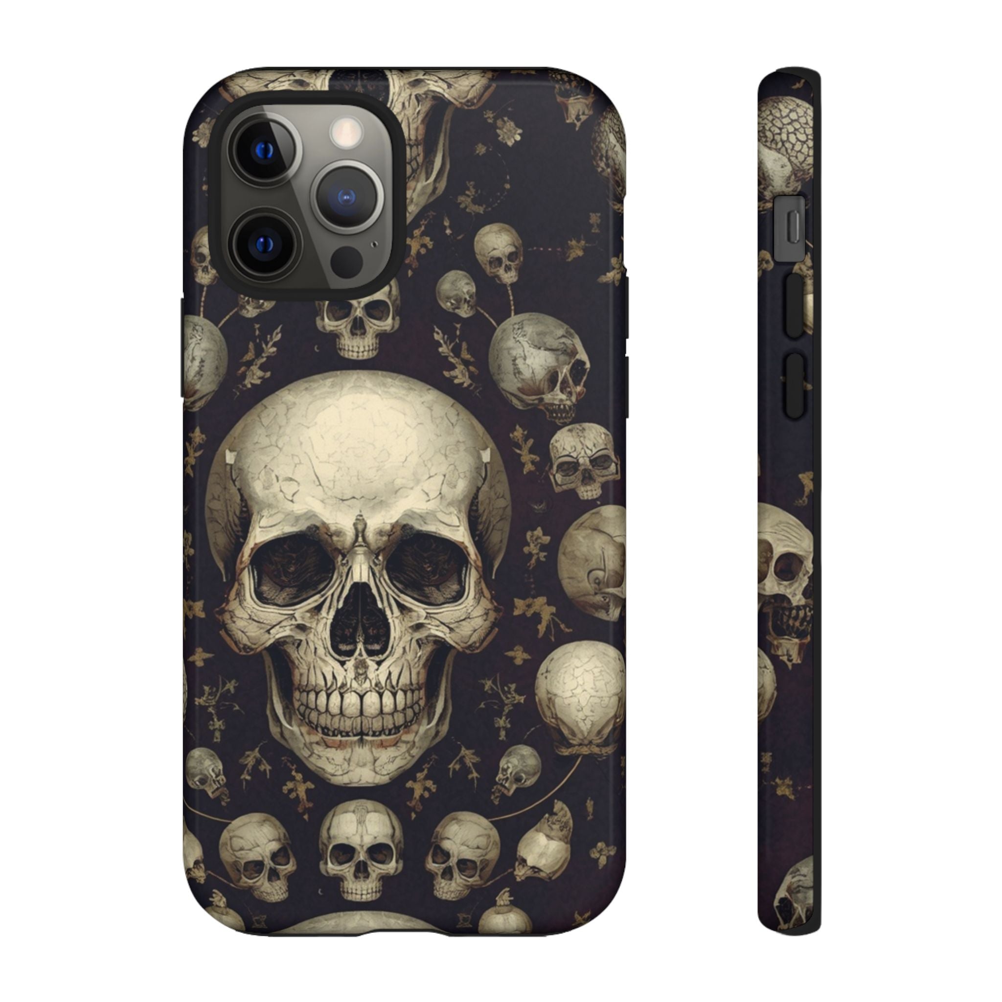 Skull Pattern Phone Case — Gothic Vintage Skull Design for iPhone