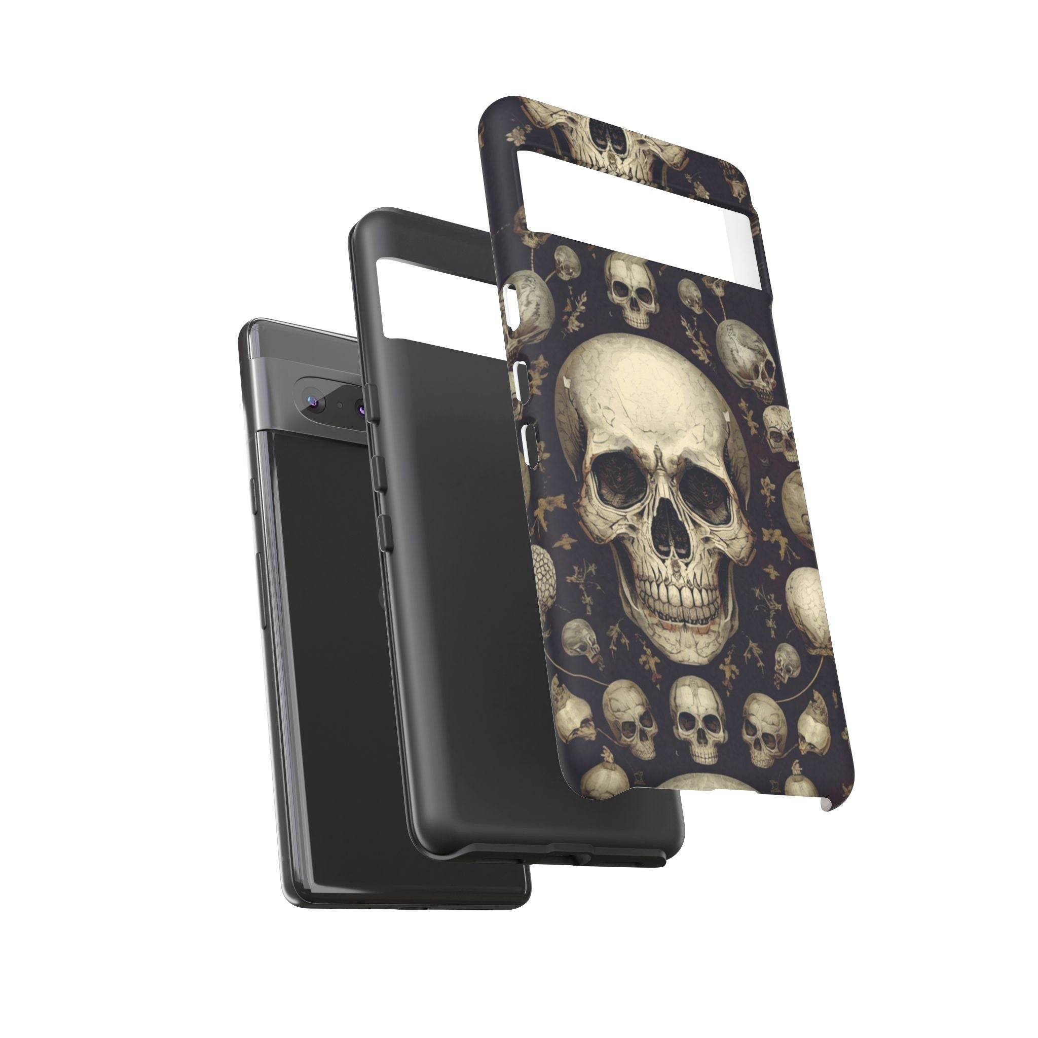 Skull Pattern Phone Case — Gothic Vintage Skull Design for iPhone