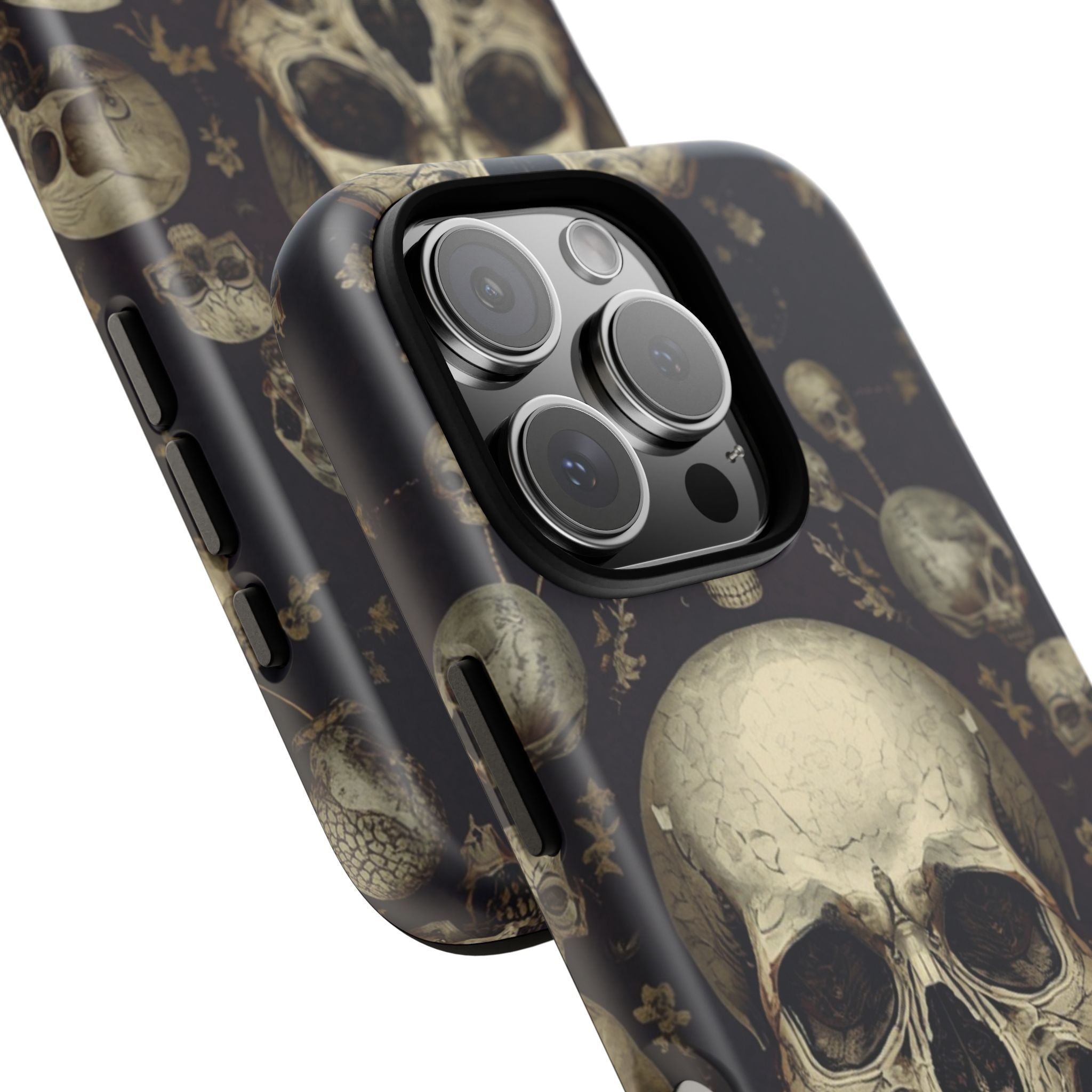 Skull Pattern Phone Case — Gothic Vintage Skull Design for iPhone