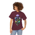 Rainbow Skull Stack T-Shirt | Multicolour Skull Art, Gothic Tee