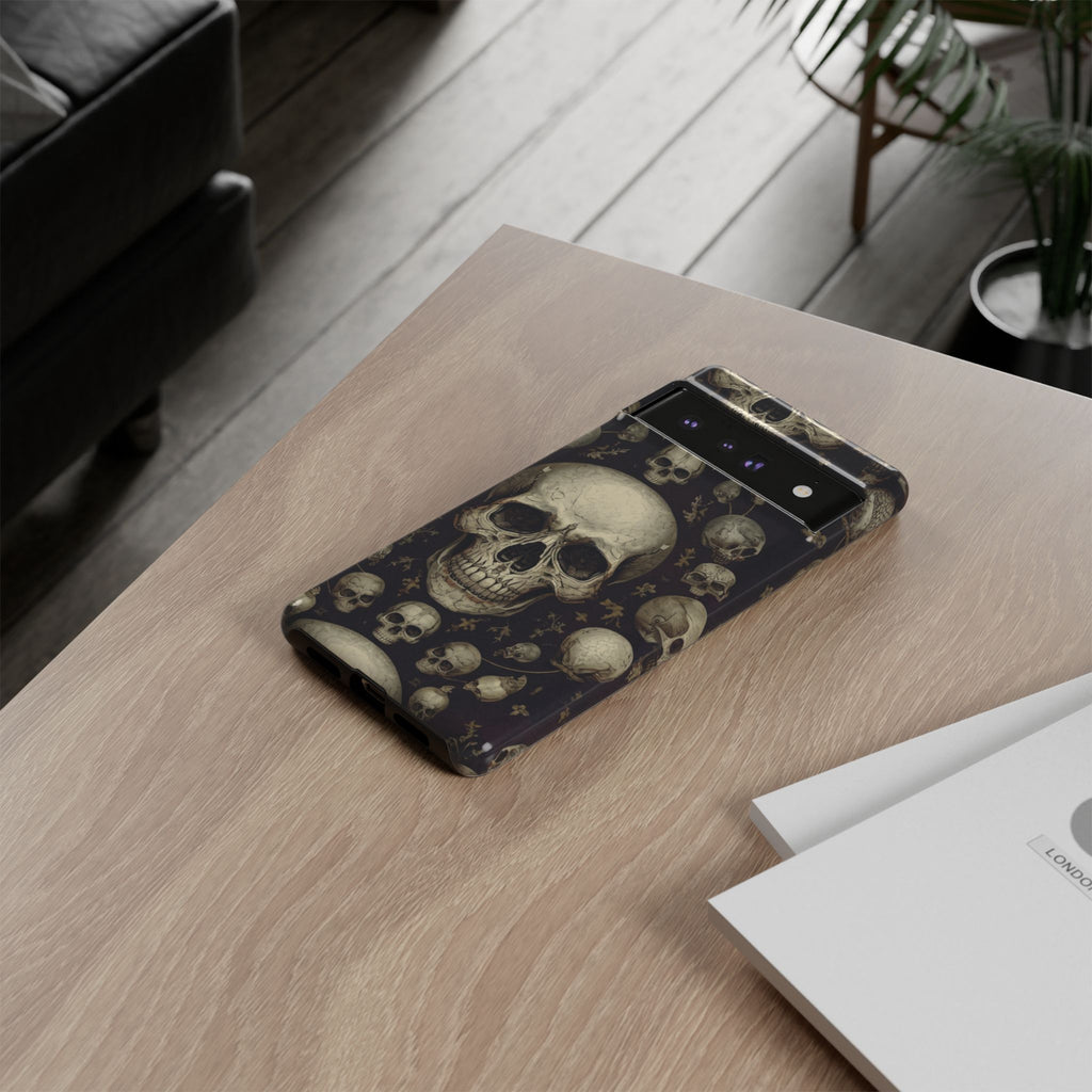 Skull Pattern Phone Case — Gothic Vintage Skull Design for iPhone