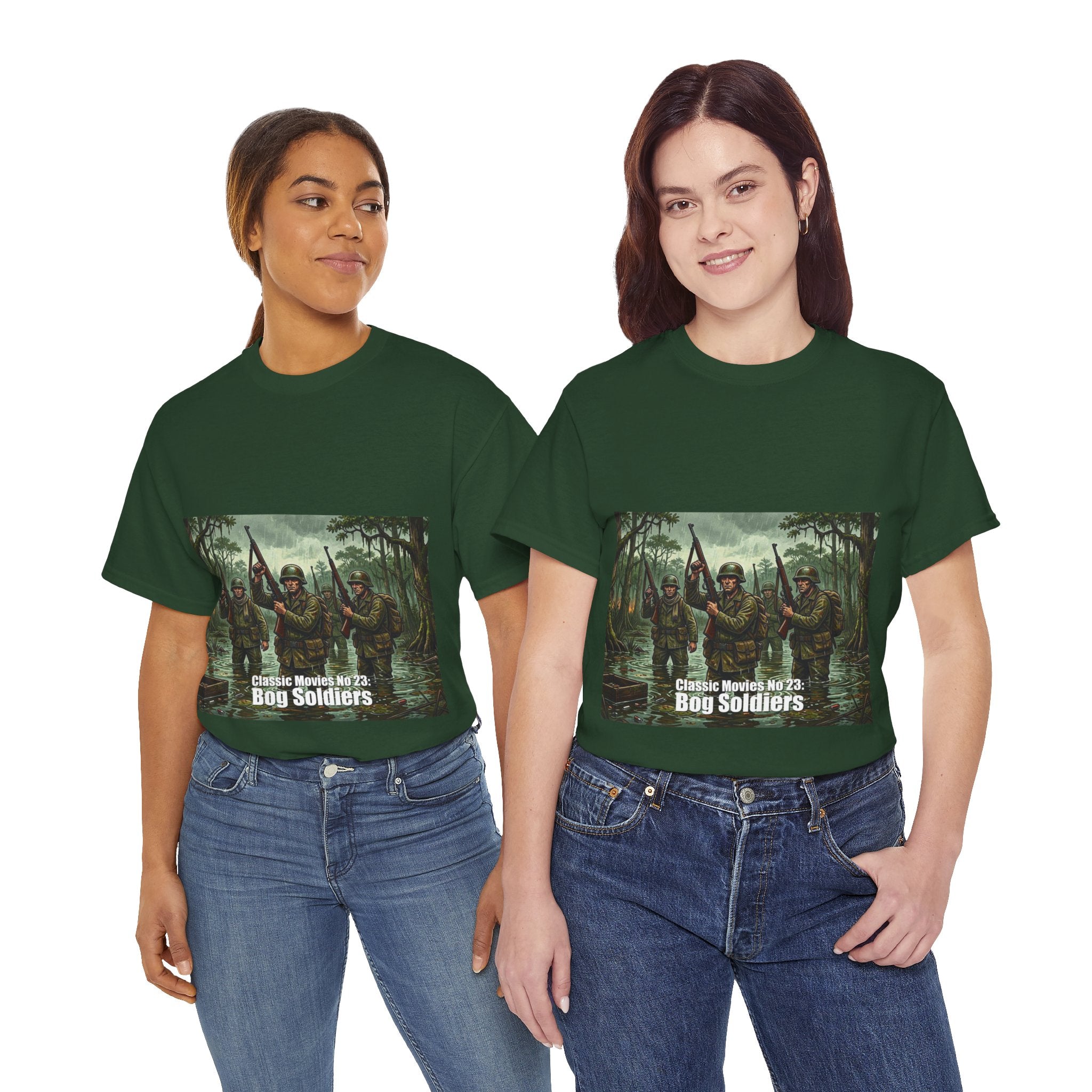 Classic Movies No 23 - Bog Soldiers T-Shirt — Parody Military Swamp Scene
