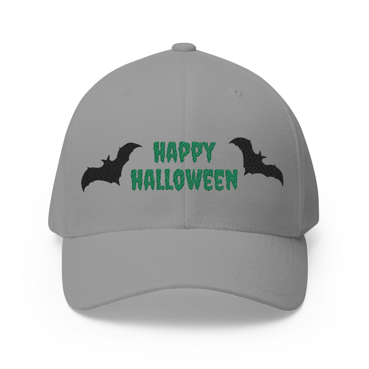 Happy Halloween Embroidered Cap with Bats