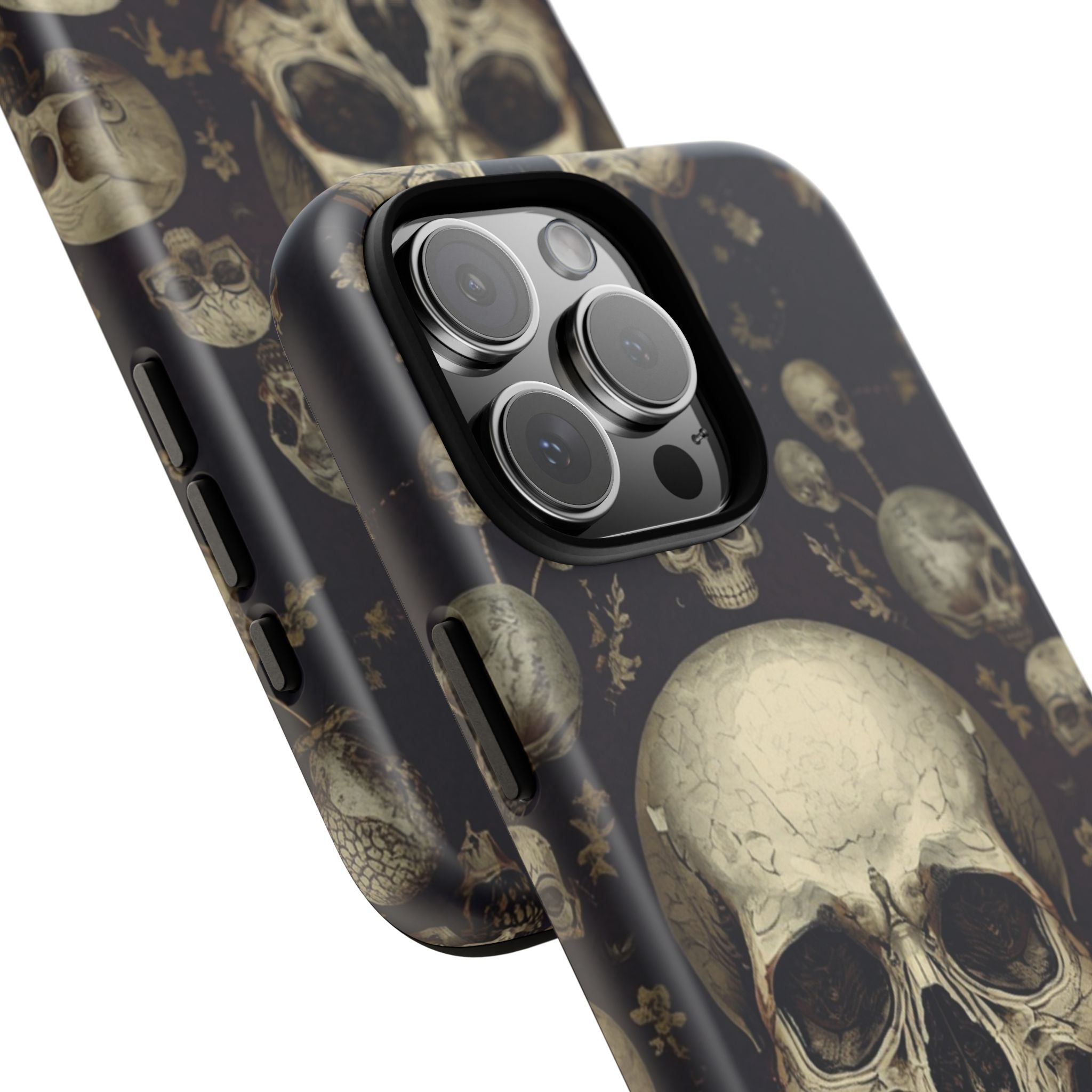 Skull Pattern Phone Case — Gothic Vintage Skull Design for iPhone