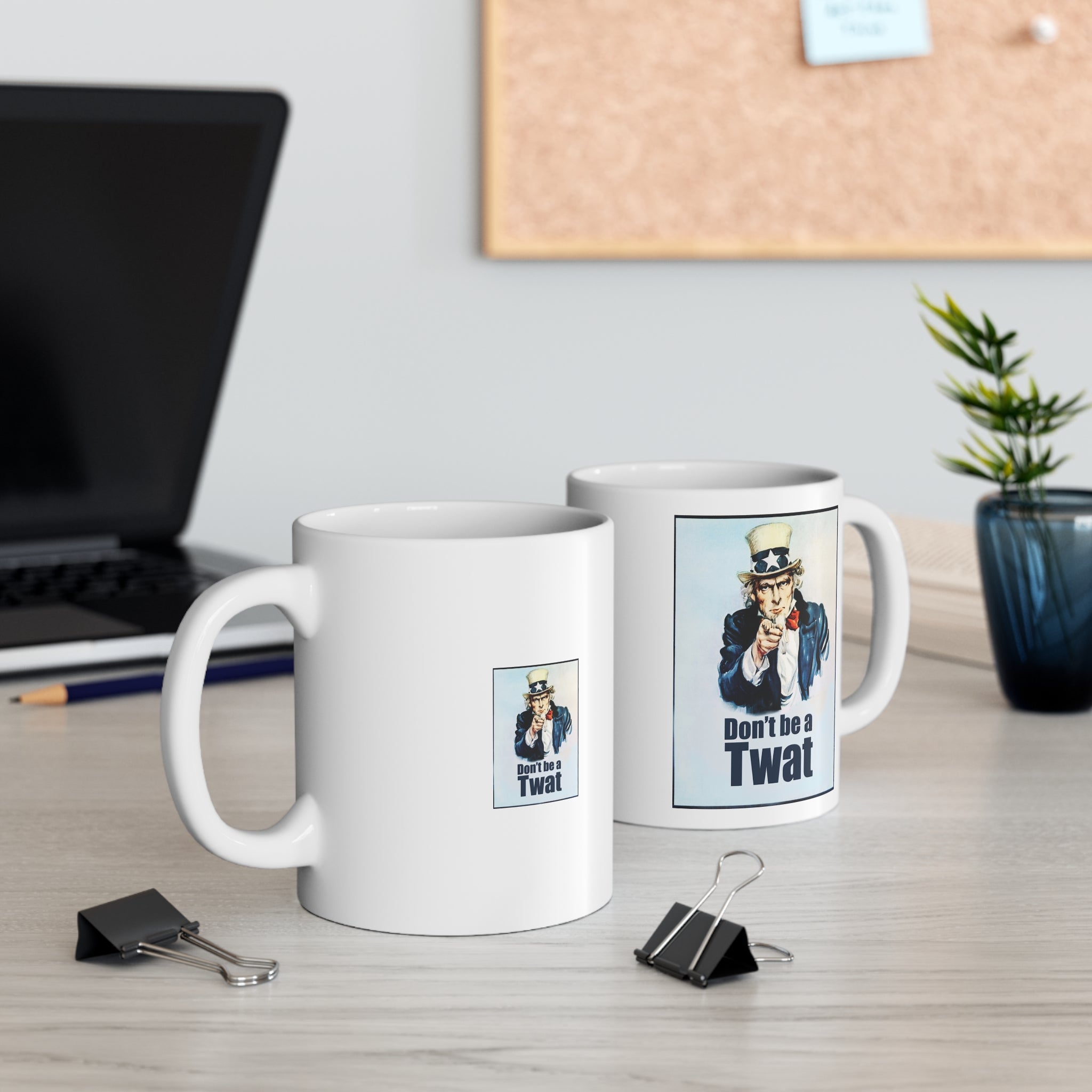 Uncle Sam Don't Be a Twat Mug | Political Satire
