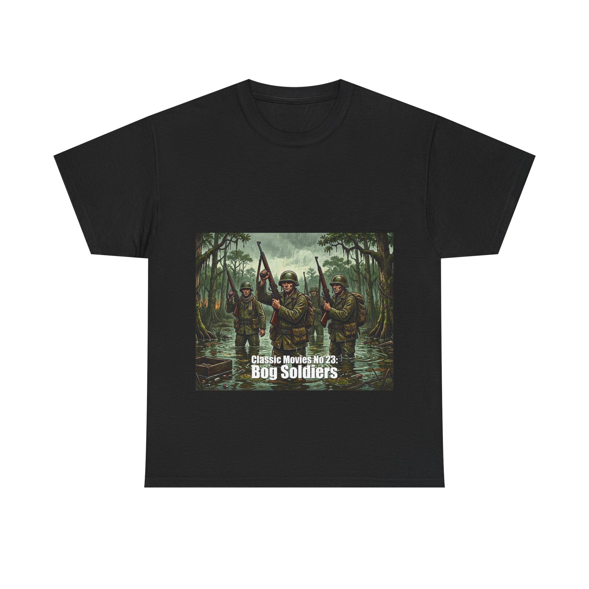 Classic Movies No 23 - Bog Soldiers T-Shirt — Parody Military Swamp Scene