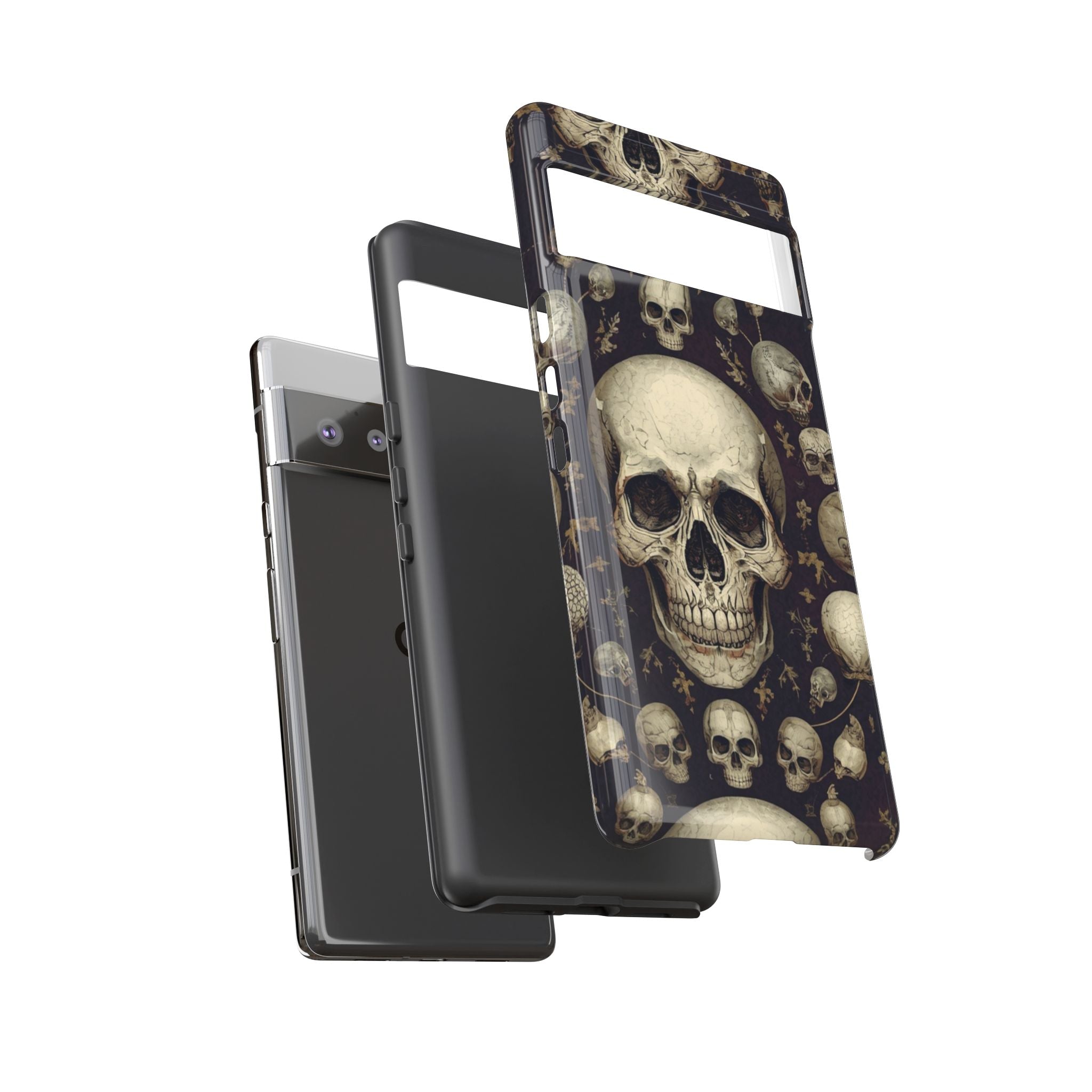 Skull Pattern Phone Case — Gothic Vintage Skull Design for iPhone