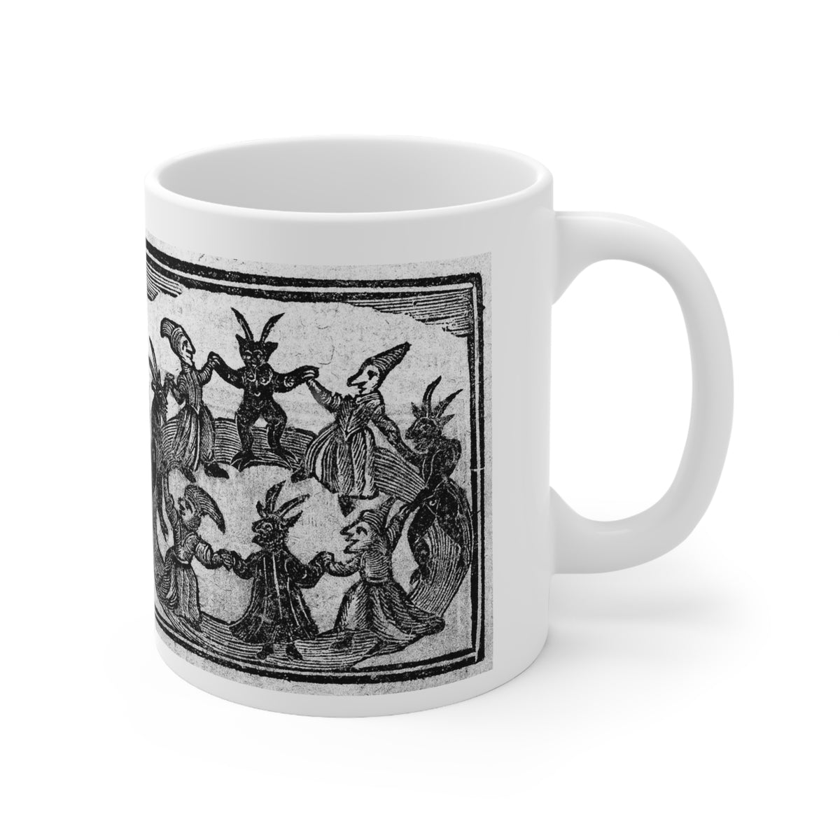 Witches Dancing with Devils Ceramic Mug - Vintage Illustration