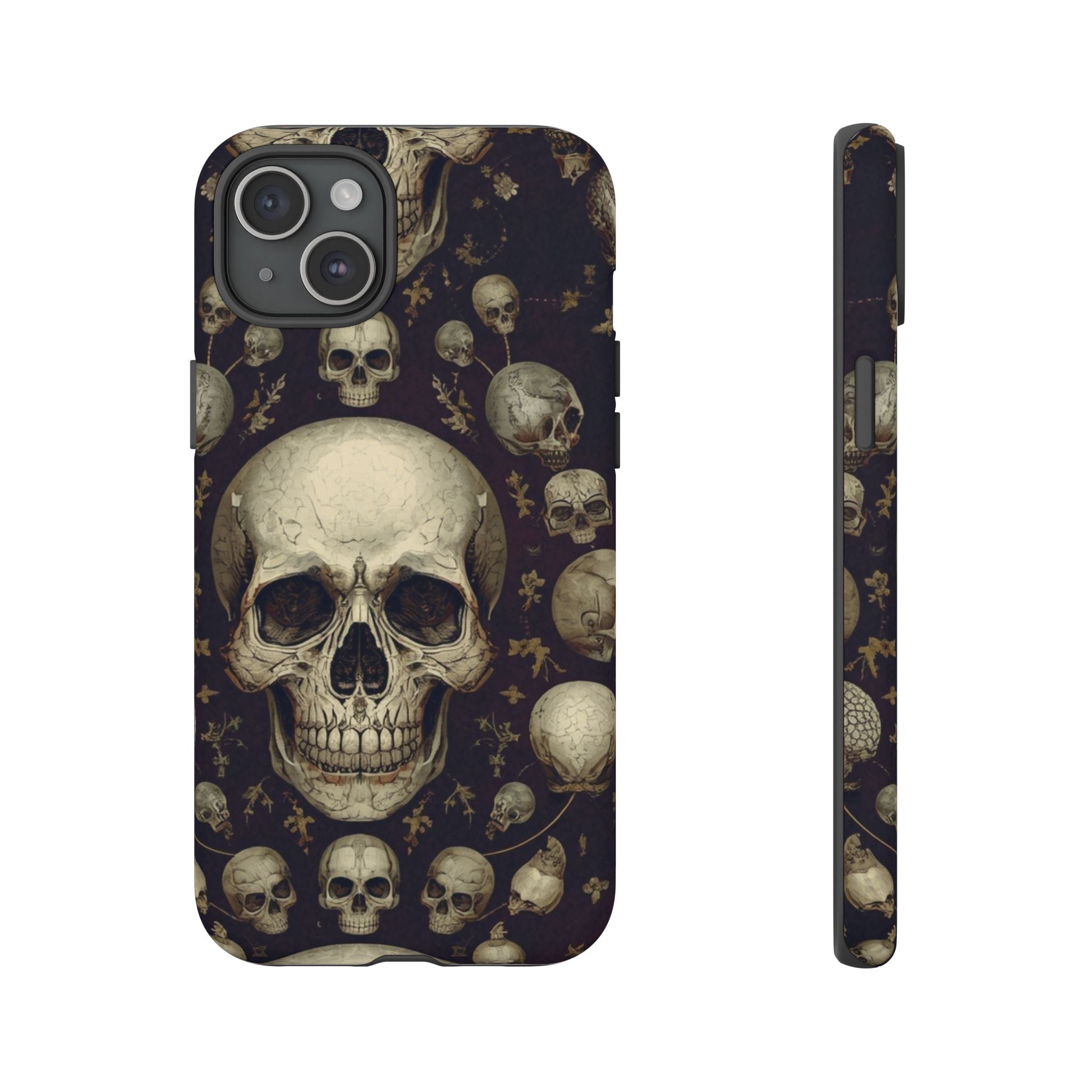 Skull Pattern Phone Case — Gothic Vintage Skull Design for iPhone