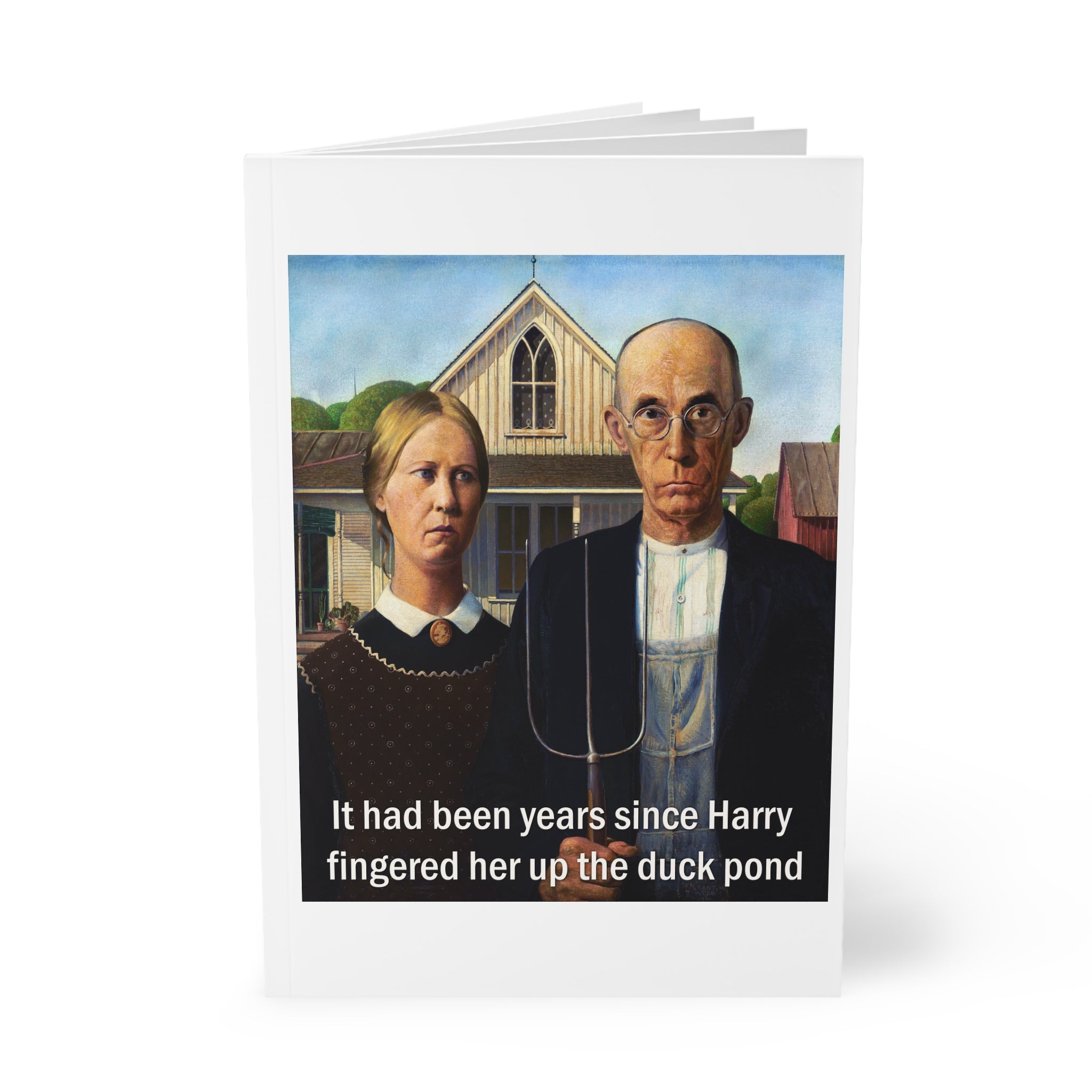 Notebook — Funny Gothic 'Harry Fingered Her Up the Duck Pond' A5 Journal