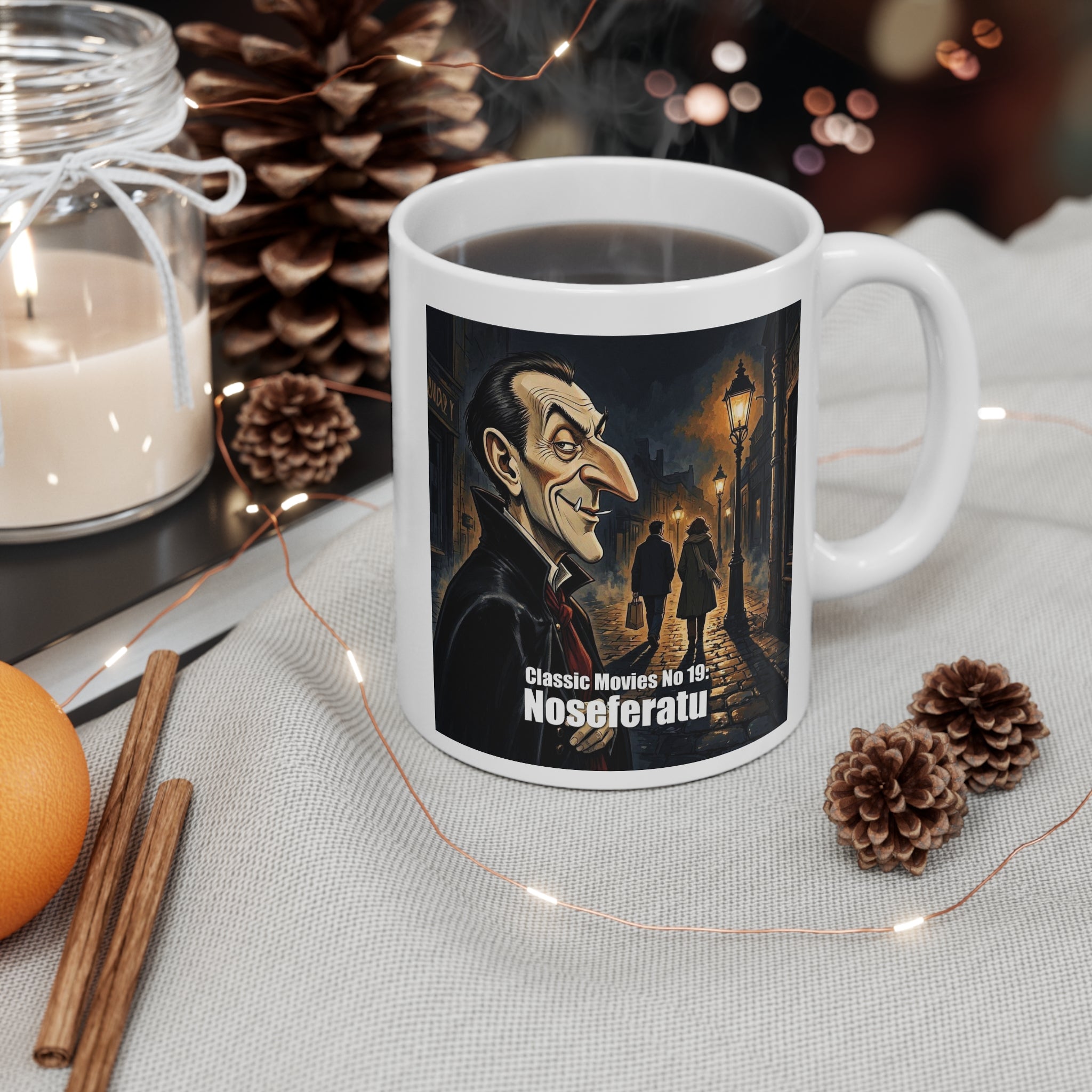 Classic Movies No 19 - Noseferatu Noir Illustration Coffee Cup