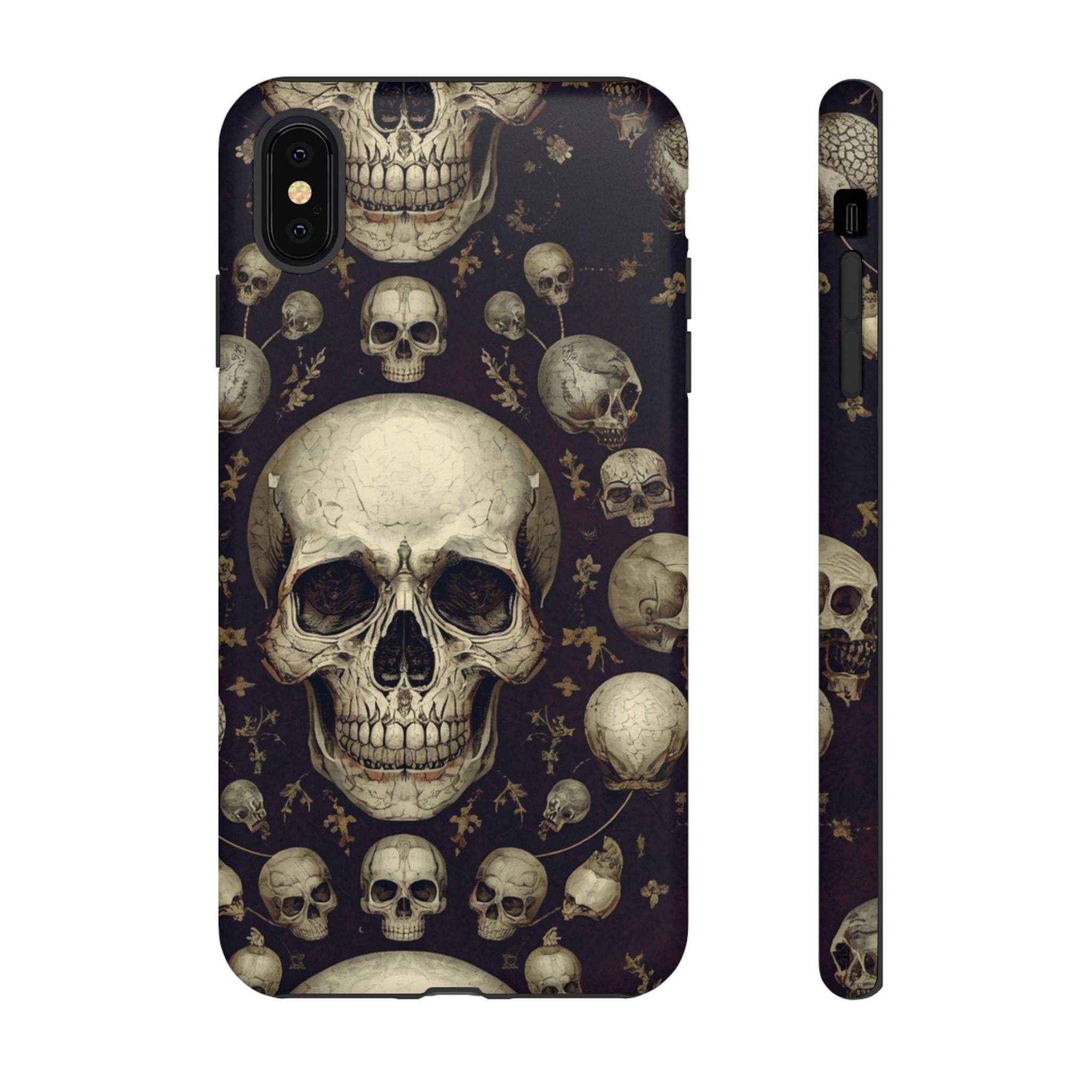 Skull Pattern Phone Case — Gothic Vintage Skull Design for iPhone