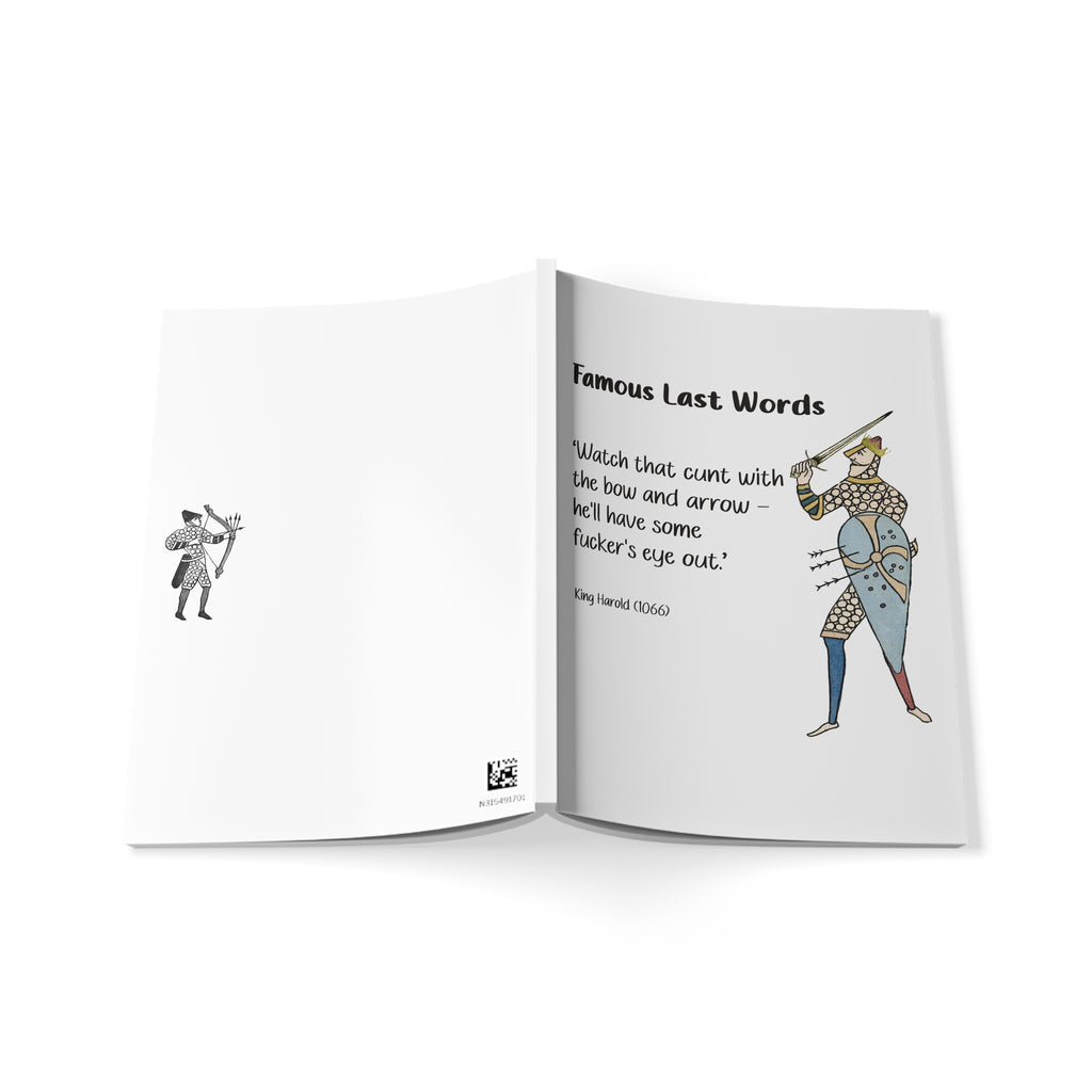Notebook — 'Famous Last Words' Medieval Quote Journal