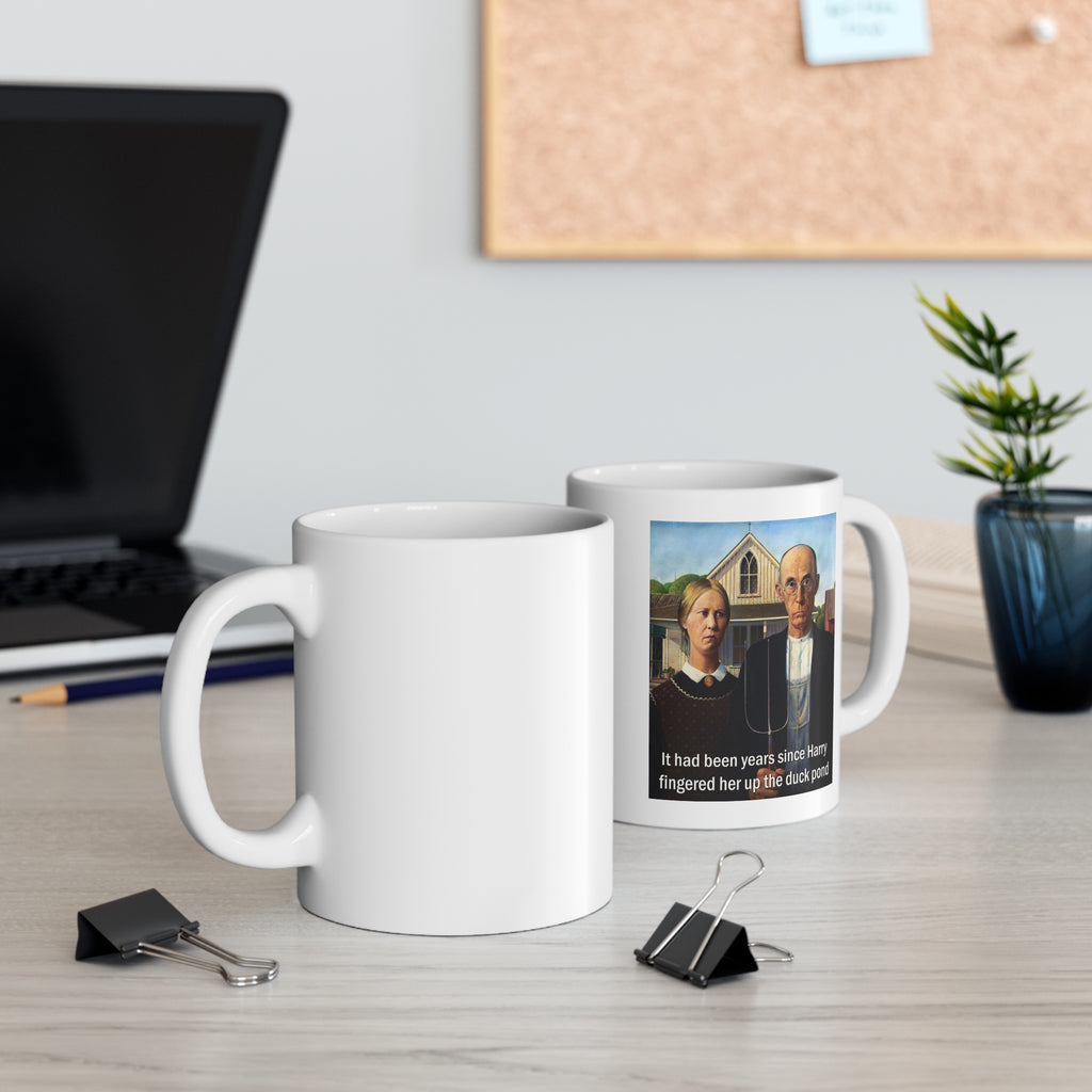 It had been years... American Gothic Mug | Humorous Quote Coffee Cup