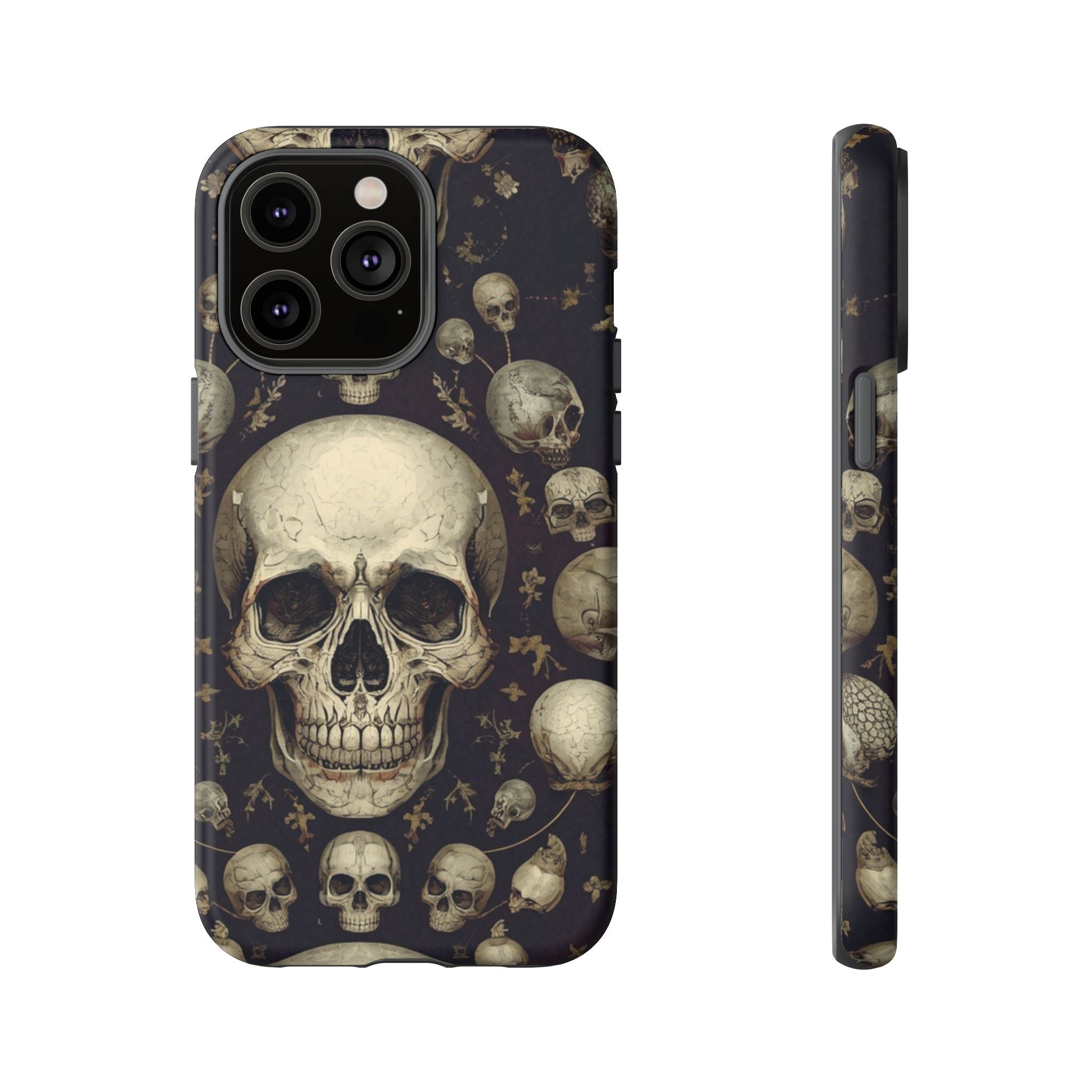 Skull Pattern Phone Case — Gothic Vintage Skull Design for iPhone