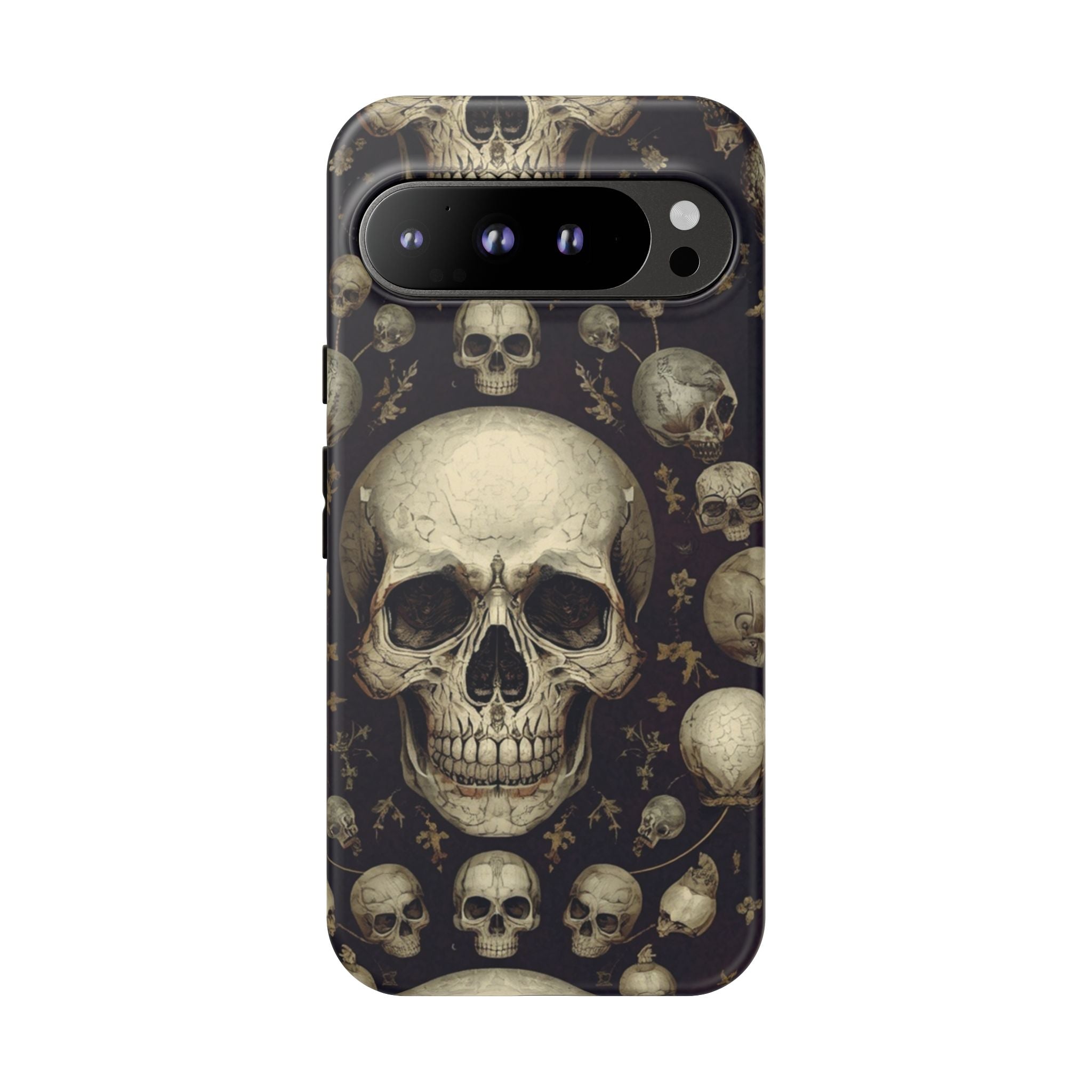 Skull Pattern Phone Case — Gothic Vintage Skull Design for iPhone