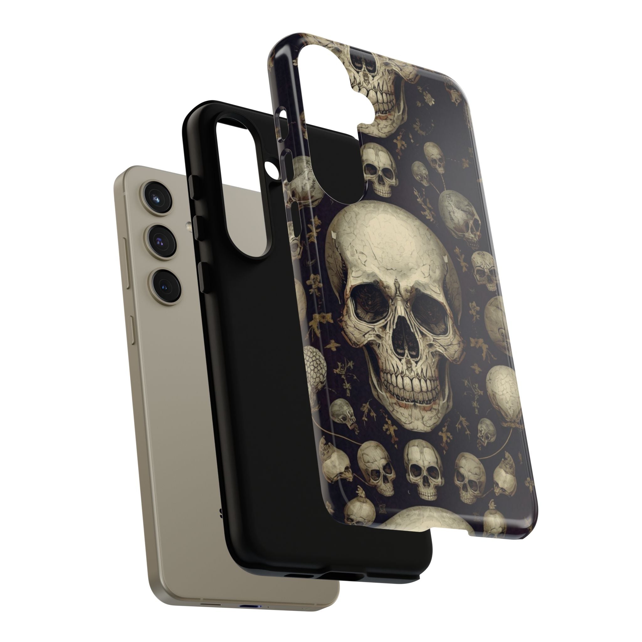 Skull Pattern Phone Case — Gothic Vintage Skull Design for iPhone