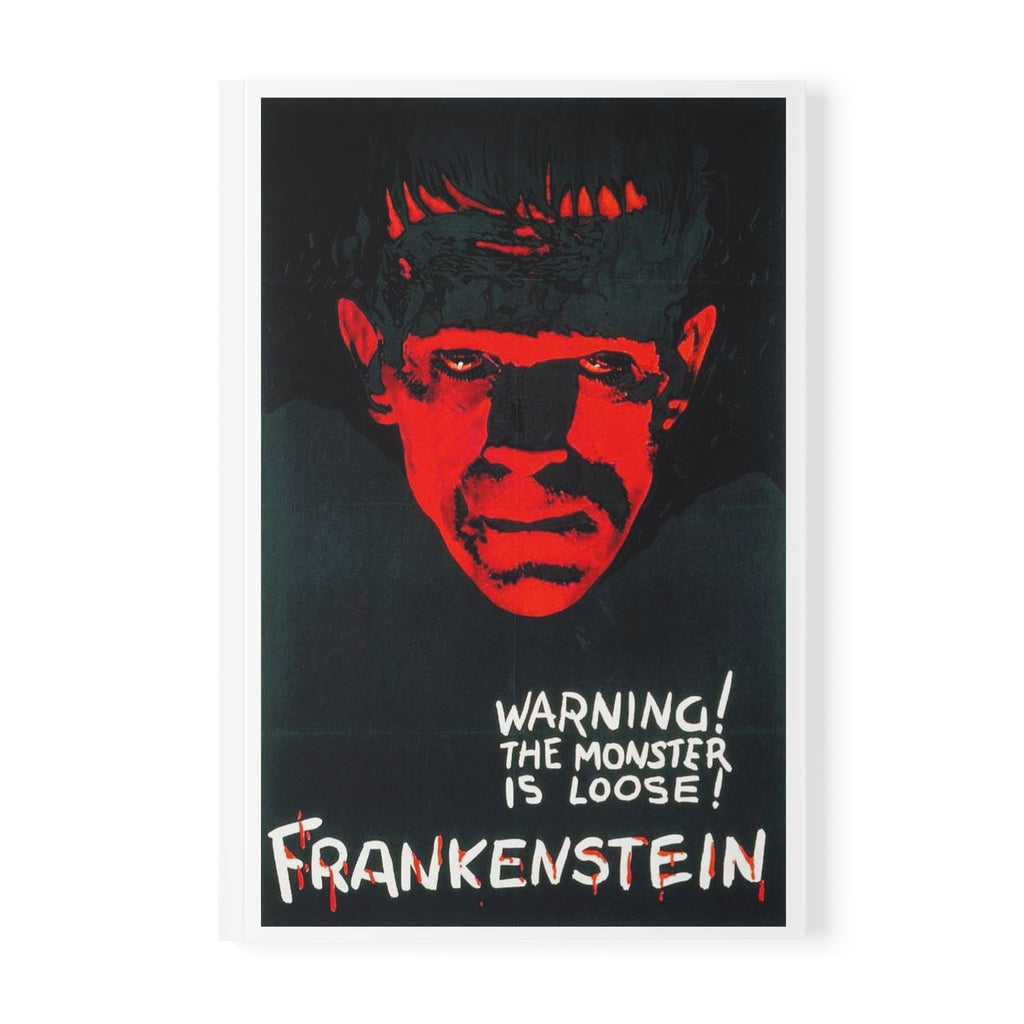 Frankenstein A5 Softcover Notebook — 'Warning! The Monster Is Loose' Retro Horror Journal