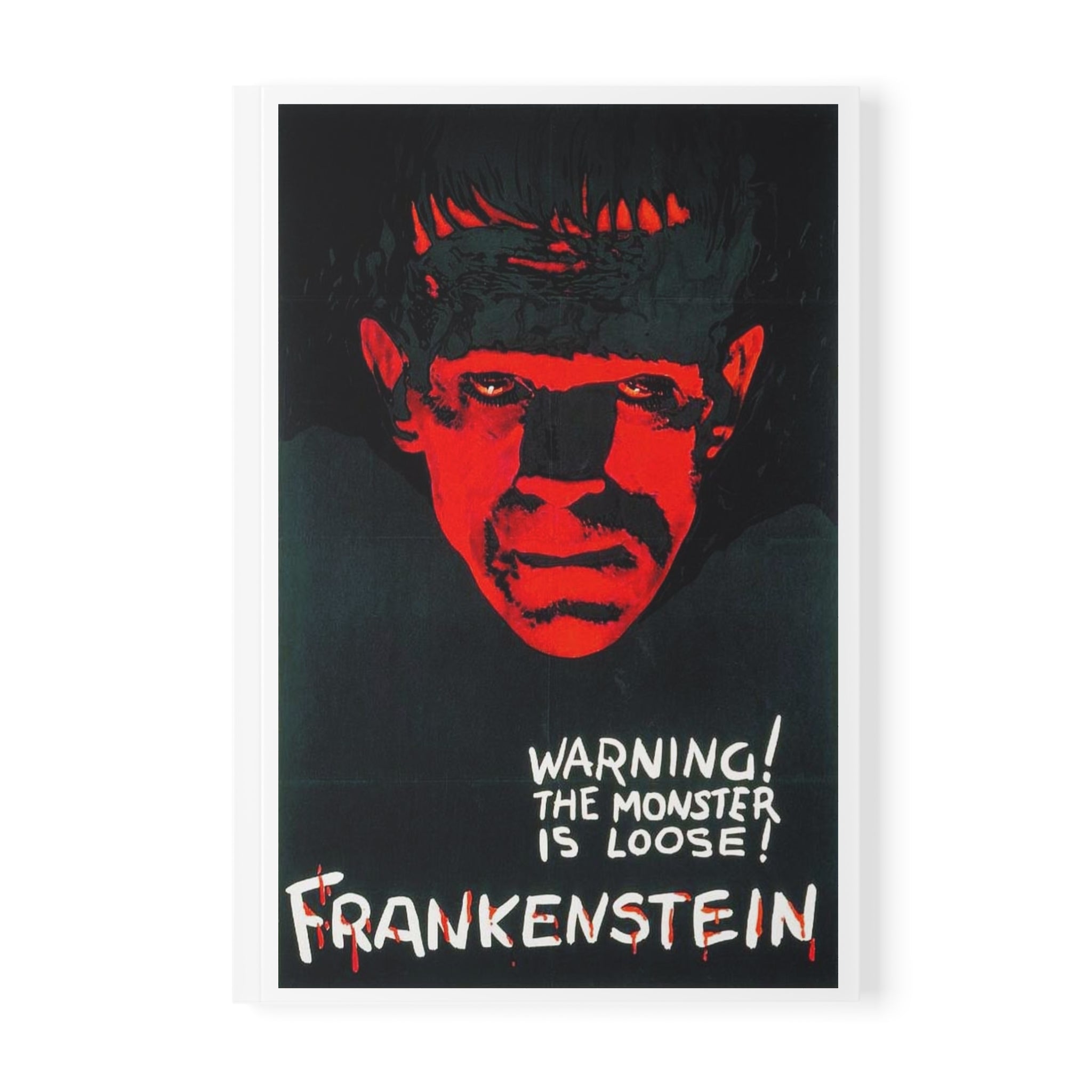 Frankenstein A5 Softcover Notebook — 'Warning! The Monster Is Loose' Retro Horror Journal