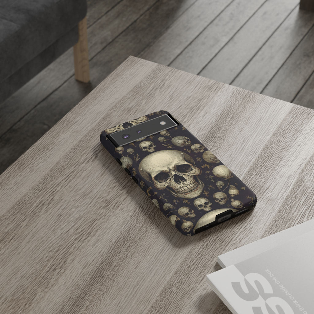 Skull Pattern Phone Case — Gothic Vintage Skull Design for iPhone