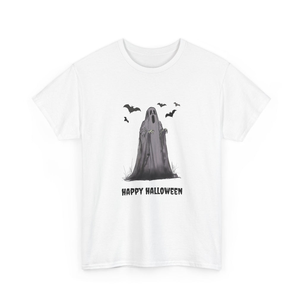 Happy Halloween Ghost Tee — Vintage Spooky Ghost Graphic T-Shirt