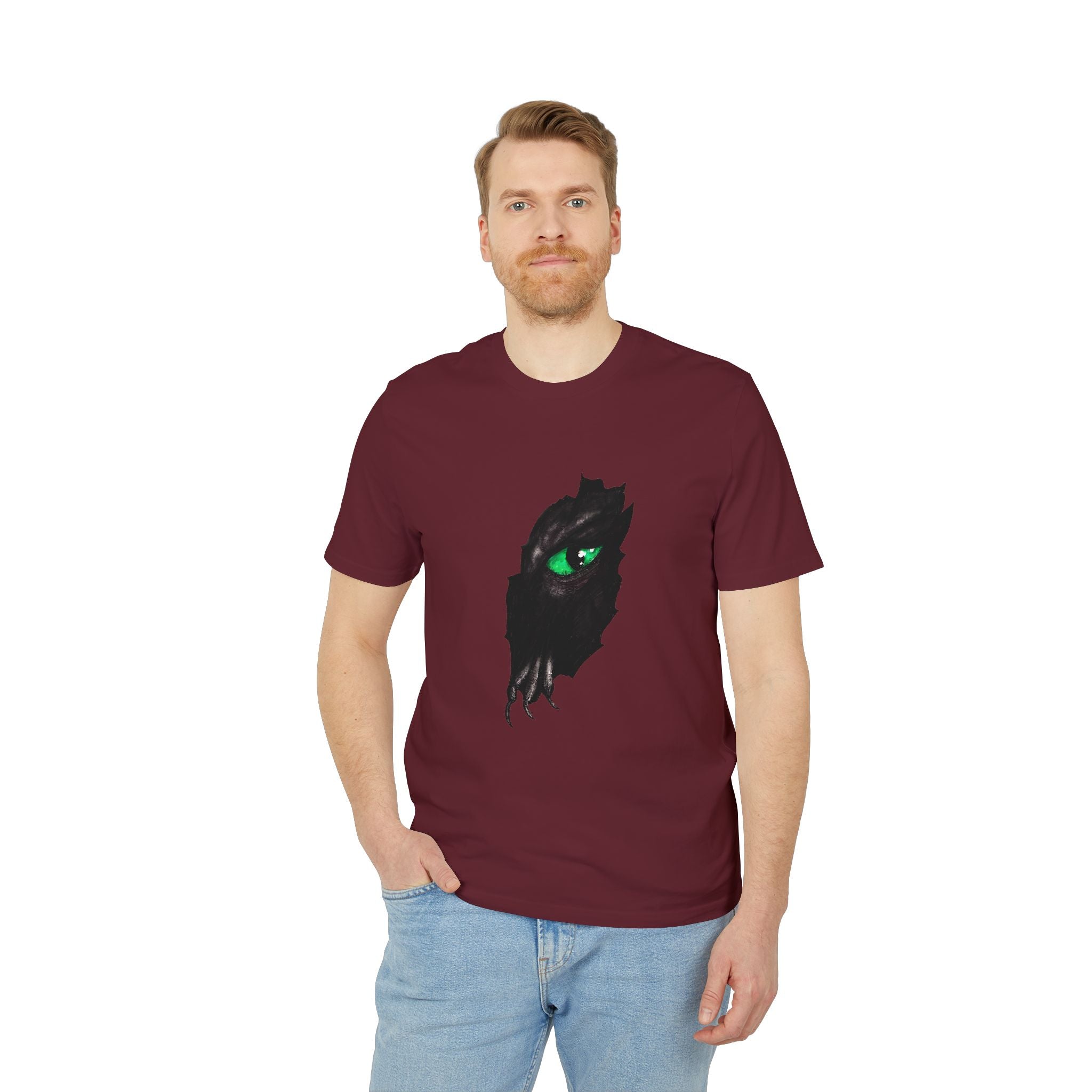 T-Shirt — Green Dragon Eye and Claw Graphic