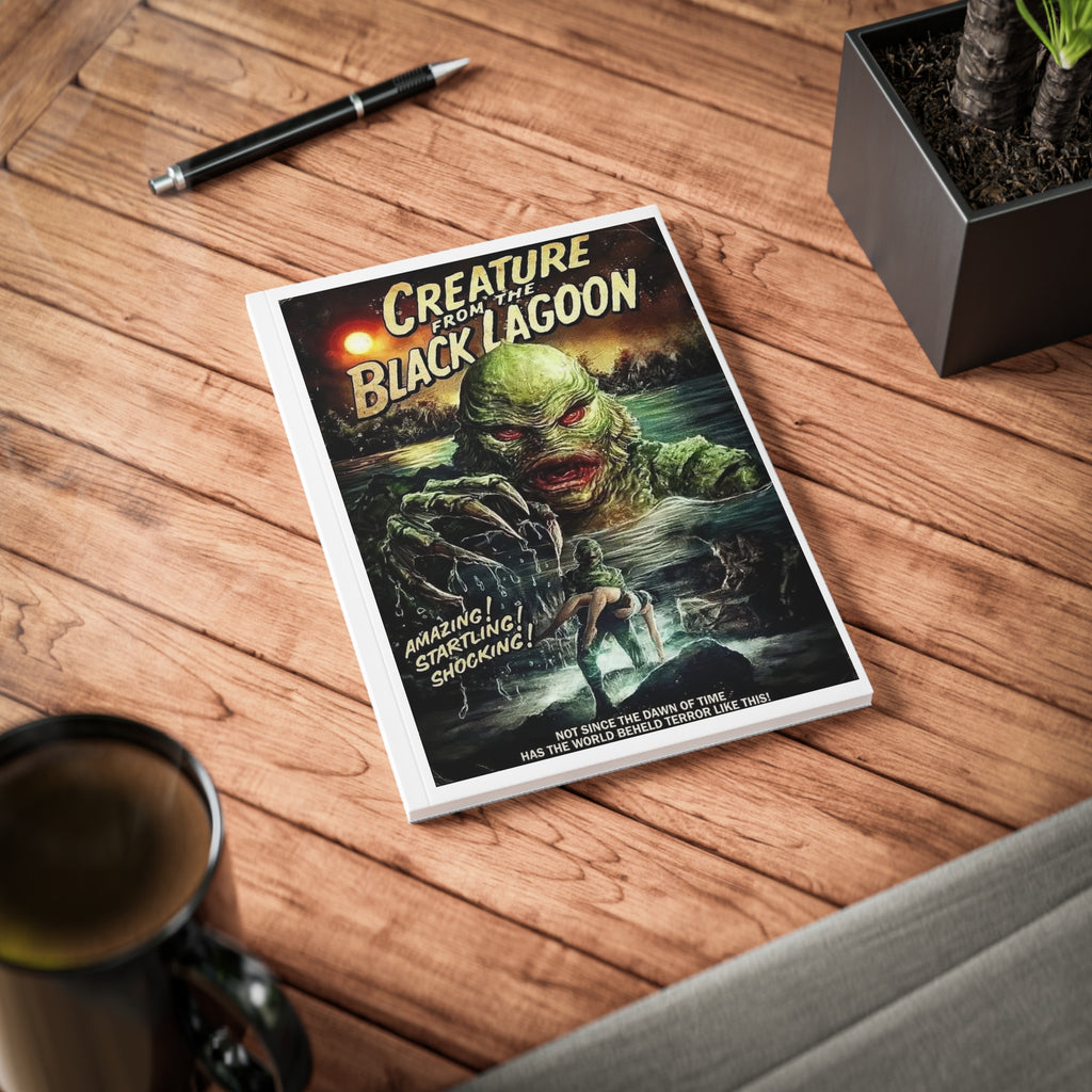 Creature from the Black Lagoon A5 Softcover Notebook — Retro Monster Movie Poster Journal
