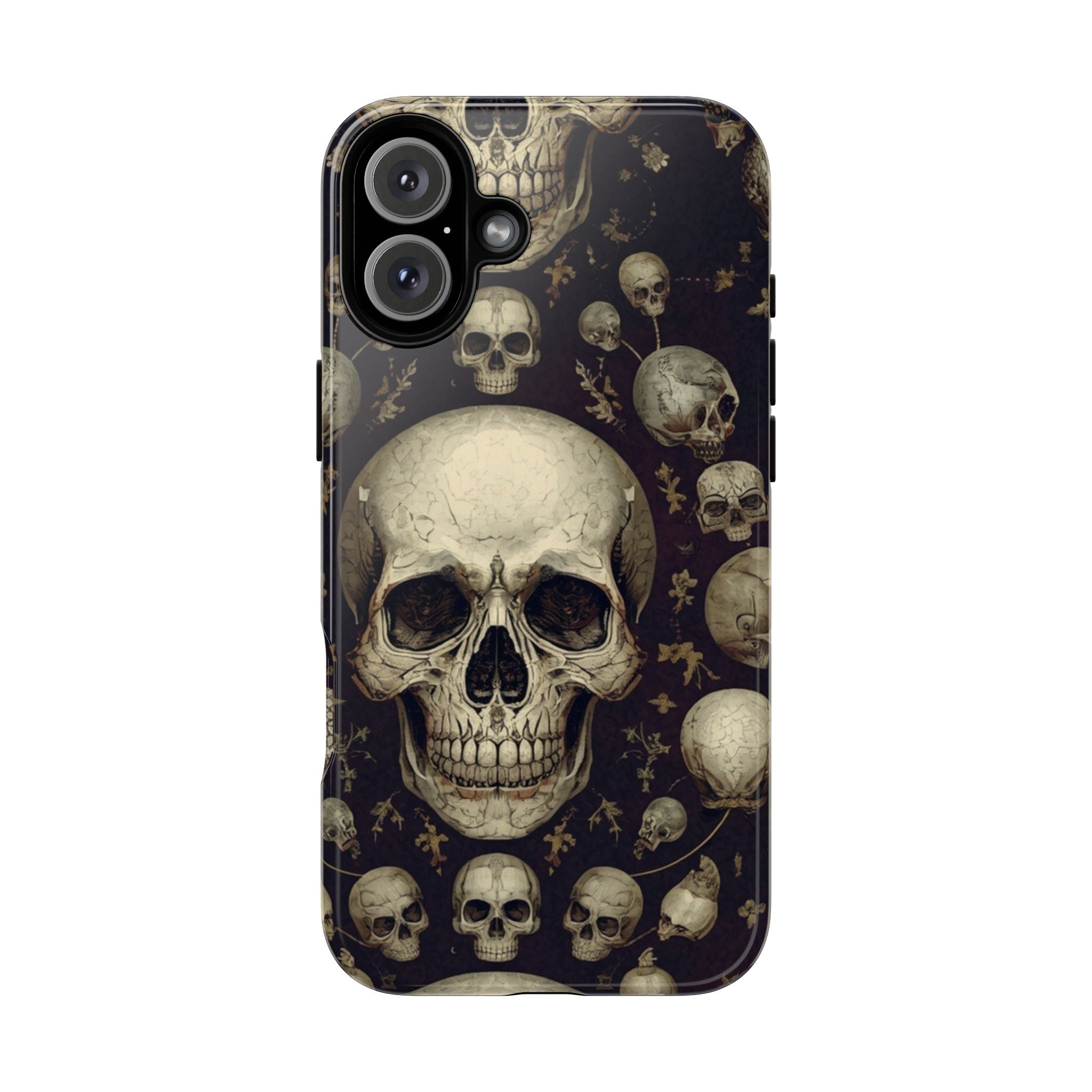 Skull Pattern Phone Case — Gothic Vintage Skull Design for iPhone