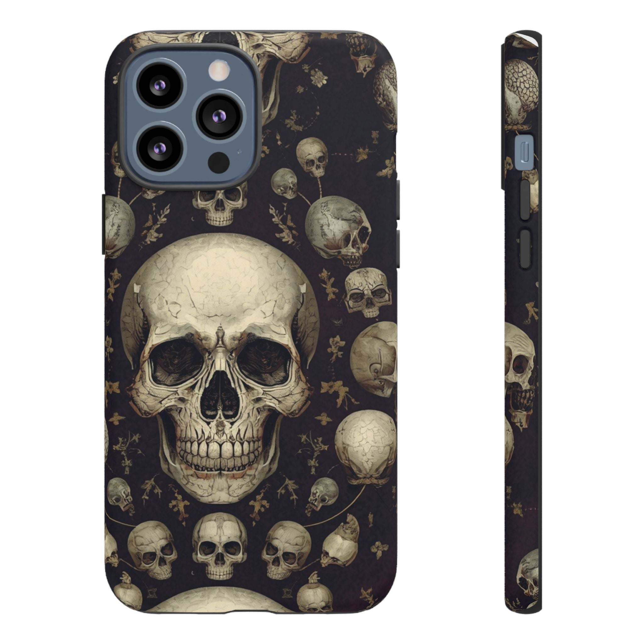 Skull Pattern Phone Case — Gothic Vintage Skull Design for iPhone